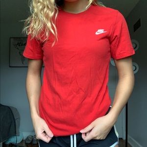 red nike tshirt